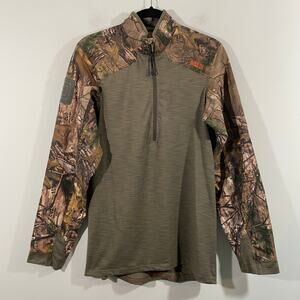 5.11 Tactical Men Realtree Camouflage Rapid Response Quarter-Zip Shirt Size S